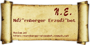 Nürnberger Erzsébet névjegykártya