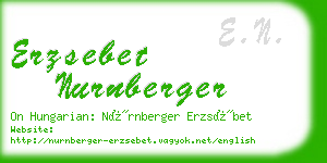 erzsebet nurnberger business card